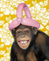 Balloon Animal chimp greeting card