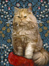 Death Cab for Kitty greeting card - fancy cat smoking