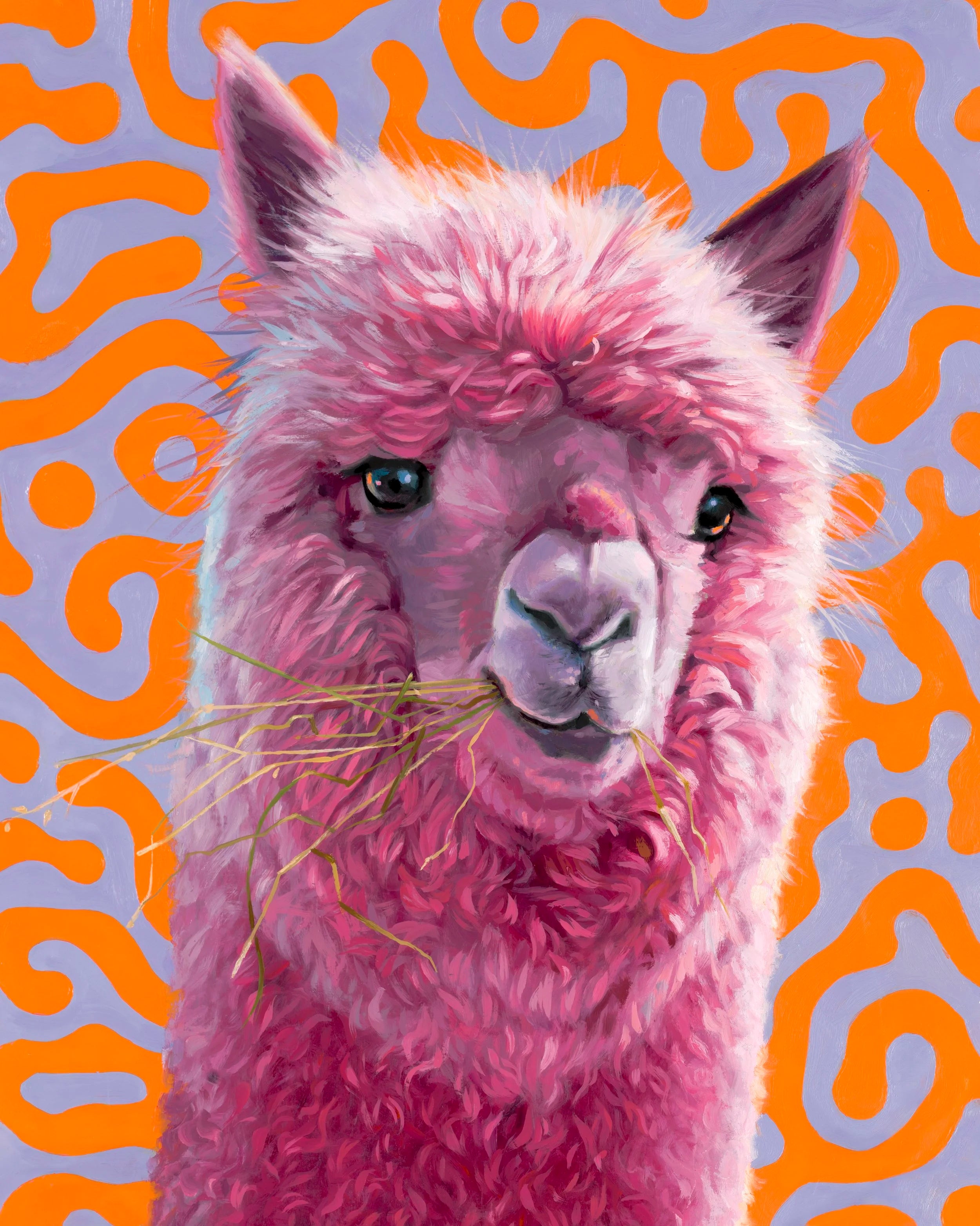 Dolly Llama greeting card