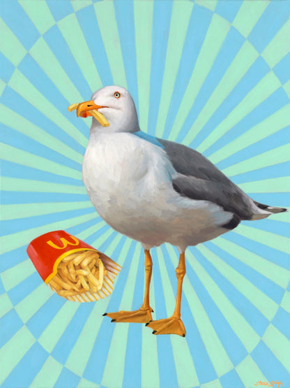 Fry-Day seagull greeting card