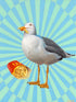 Fry-Day seagull greeting card